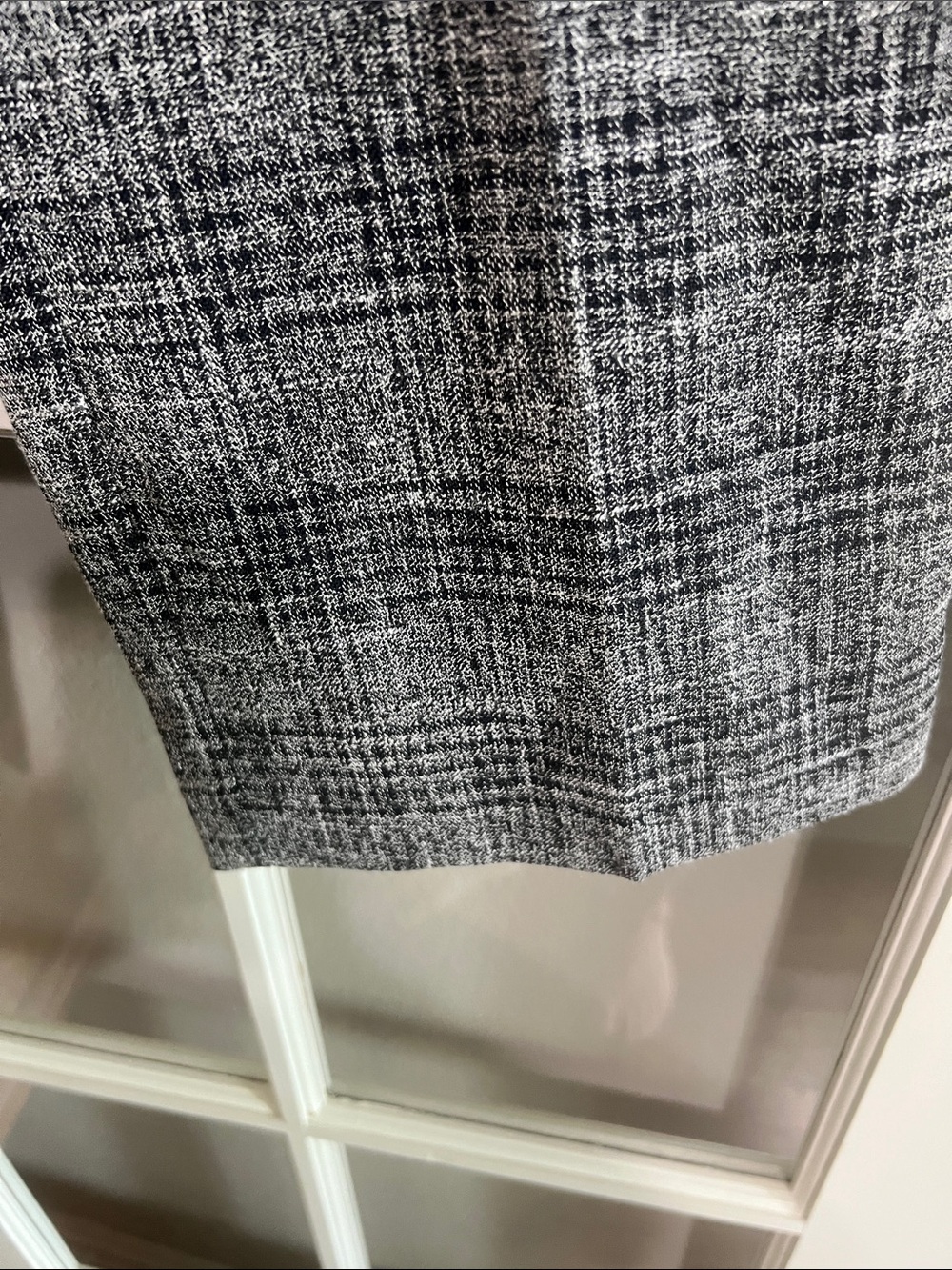 7th Avenue Gray Plaid Wide-Leg Work Pants Size 4P - Picture 2 of 12